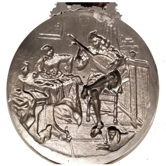 WMF Zinn Pewter Wall Plaque Germany / Tribute to Dutch Painter Hendrick M. Sorgh - Picture 2 of 7